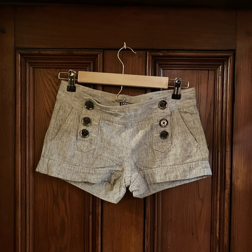 Express Nautical Gray Women Shorts